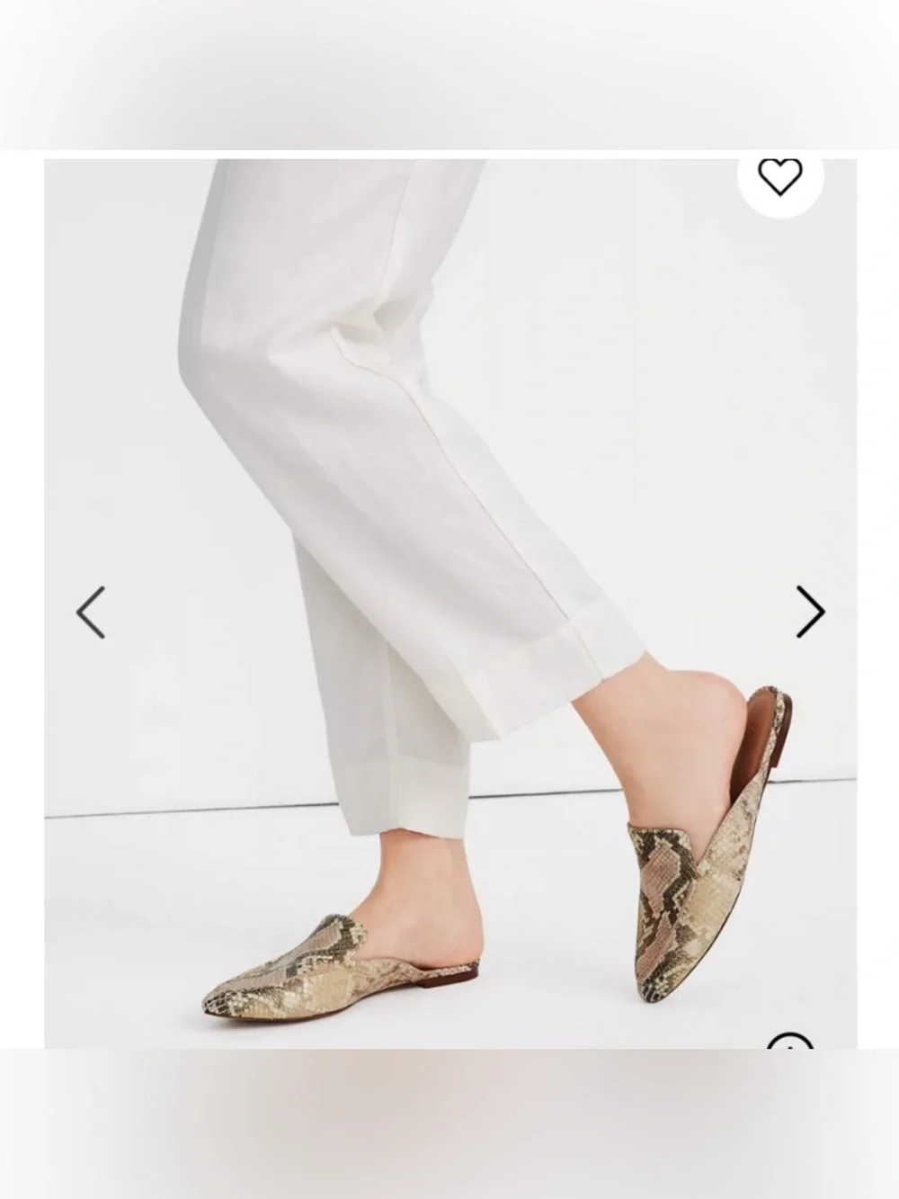 Madewell- The Frances Skimmer Mule in Snake Embossed Leather 9